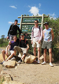 Hauptstadtläufer vor dem Tafelberg-Aufstieg