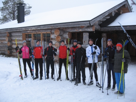 Hauptstadtläufer vor ihrer “Mökki” in Ruka