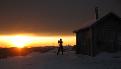 Gipfel Valtavaara Nationalpark - Sonnenuntergang